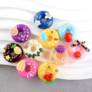 Molde de Resina Artístico Pintado a Mano con Diseño de Donut de Frutas, Forma Personalizada, Parte Posterior Plana, para Arte y Decoración Coleccionable - Product Image 2