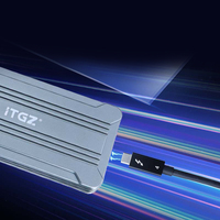 ASM2464PD USB4 SSD Enclosure 40Gbps M.2 Kotak Hard Drive Eksternal Aluminium dengan Kabel TB4 30cm