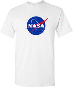Magliette bianche con logo personalizzato <span class=keywords><strong>Nasa</strong></span> De Gola Redonda mascolina - Product Image 1