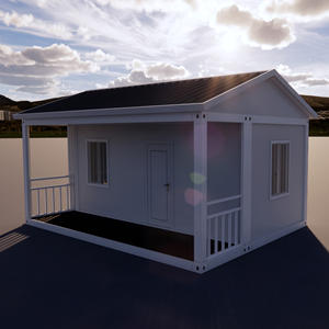 Casa Contenedor Prefabricada de 20 pies con Techo a Dos Aguas, Diseño de Panel Sándwich Ignífugo y Embalaje Plano para Vivienda Moderna - Product Image 2