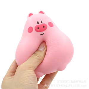 Pu Fidget Toy Pig Pink Slow <b>Rebound</b> Stress Relief Animal Figurine For Kids 8 13 Years Unisex - Product Image 1