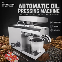 Presse à huile automatique en acier inoxydable pour grains de café, graines de lin, arachides, graines de tournesol, mini moulin à vis pour petites entreprises