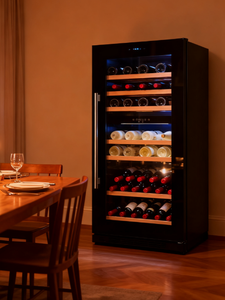 NE-421 Pantalla digital de doble temperatura Independiente Incorporado Control táctil sin escarcha Acero inoxidable Vino Bebida Hotel - Product Image 5