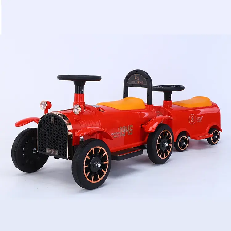 12v Customize Battery Operated With 2.4g Rc Remote Control Train With Tractor Baby Toys Kids Car electric Ride On Toy Car