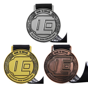 Nuevas Medallas Deportivas de Metal, Aleación de Zinc, Esmalte, Chapado en Oro, Plata y Bronce, Fundidas a Presión, para Personalizar para Clubes Deportivos - Product Image 1