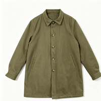 Manteau long en laine tissée sur mesure pour homme, veste d'hiver en coton lavé à col rabattu, doublée, style décontracté et professionnel