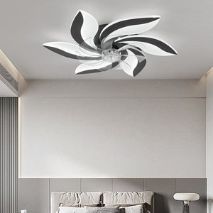 พัดลมเพดาน LED, รีโมทคอนโทรลทองแดง72W พร้อมโคมระย้าสำหรับห้องนอนห้องนั่งเล่น - Product Image 4