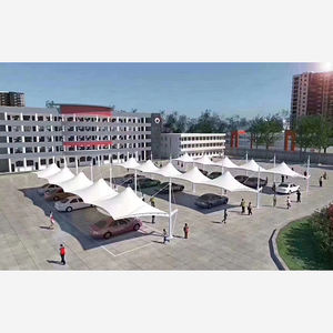 Factory Customize Curved Shed Roofing Tent PVDF Tensile Membrane Structure Electric <b>Bicycle</b> Canopy Carport Tent for Outdoor - Product Image 2