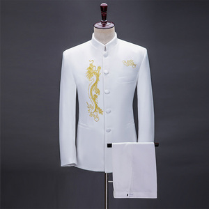 Stand Collar Zhongshan Suit Youth Coat New Stage Host Men's Wear Performance Dress - Product Image 5