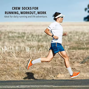 Chaussettes de sport personnalisées, chaussettes de compression, chaussettes de course athlétiques pour hommes, en coton, élasthanne et polyester, chaussettes en gros - Product Image 6