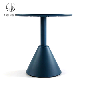 Mesa <span class=keywords><strong>de</strong></span> comedor moderna para exteriores, mueble <span class=keywords><strong>de</strong></span> metal y aluminio para bar, jardín y café, venta al por mayor - Product Image 4