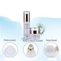 Frasco de crema de vidrio ecológico, tapa dorada de 30ml, 50ml, 60ml, 100ml, 120ml, para embalaje de cosméticos, color blanco de lujo, 20g, 30g, 50g