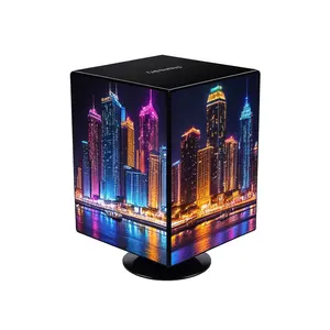 Modifiable LED Cube Wall Dynamic 3D LED Cube Rotating Pixel Matrix Over The Door Hanging