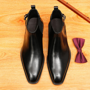 Zapatos de Cuero Genuino para Hombre, Estilo Moderno, Punta Cuadrada, con Cordones, Talla Grande, Casuales, Orientados al Negocio, de Lujo - Product Image 5