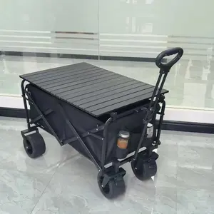 Outdoor Collapsible Foldable Folding Carry Beach Trolley Camping Wagon Camping Cart Folding Wagon Cart