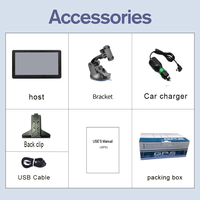 Navigateur GPS portable HD 7 pouces pour voitures et camions, traceur et localisateur intelligent avec mémoire 8 Go pour les États-Unis, l'Europe et le commerce extérieur