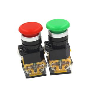 สวิตช์กดแบบกลมสีแดงพร้อมปุ่มรีเซ็ต 2NO 1NO1NC - Product Image 1
