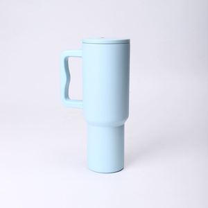 Car H4.0 <b>Handle</b> Travel <b>Tumbler</b> <b>40oz</b> Double Wall Vacuum Mug Lid Straw Anti-Slip OEM Custom Logo - Product Image 4