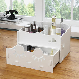 Boîte de <span class=keywords><strong>rangement</strong></span> cosmétique de bureau grande capacité pour salle de bain, dortoir, coiffeuse avec tiroir - Product Image 6