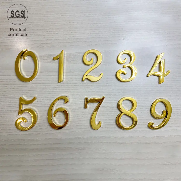 Digit Pintu 0 Hingga 9 Plastik, Label Angka Nomor Pintu Rumah Hotel Kantor Stiker Alamat Nomor Pintu