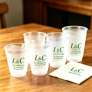 Vasos de Plástico Desechables Transparentes de 350 ml y 180 ml para Bebidas Frías, Suministro de Fábrica, Muestra Gratis, Vasos de Plástico PP para Bebidas, Vasos de Plástico para Bodas - Product Image 1