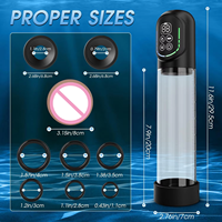 Pompe à vide électrique pour homme avec 5 modes d'aspiration, 6-en-1, extraction automatique d'air, Godet d'exercice pénien, Masturbateur pour hommes