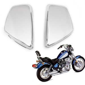 Areyourshop ฝาปิดข้างแบตเตอรี่,เหมาะสำหรับ <span class=keywords><strong>Yamaha</strong></span> 1984-Up <span class=keywords><strong>XV</strong></span> 700 750 1000 <span class=keywords><strong>1100</strong></span> <span class=keywords><strong>Virago</strong></span> ซ้ายและขวา - Product Image 3