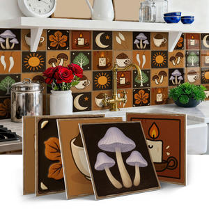 Panneau mural imperméable autocollant effet carrelage vinyle, idéal pour cuisine et salle de bain – Meilleures ventes - Product Image 1