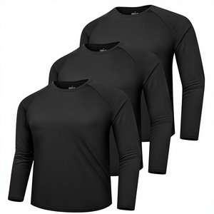 Camiseta de Hombre 100% Poliéster, Tejido de Malla, Manga Larga, Secado Rápido, Transpirable, Ecológica, con Serigrafía Personalizada, Lisa - Product Image 3