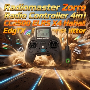 Control Remoto <span class=keywords><strong>Zorro</strong></span> 4 en 1 CC2500 ELRS <span class=keywords><strong>X4</strong></span> con Gimbal Hall, Pantalla LCD de 128x64, EdgeTX FPV, Transmisor RC - Product Image 1