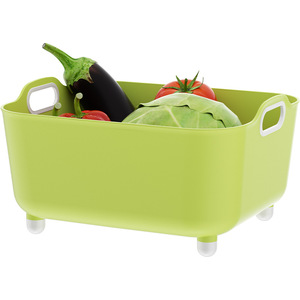 Kitchen Draining Basket Large Oval Plastic With Handle Vegetable Fruit Washing Basin Sink Storage Rack - Product Image 5