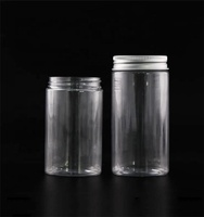 Crème personnalisée pots cosmétiques vides en plastique PET avec couvercle en aluminium pour les soins de la peau et nettoyant pour le visage à faible quantité minimale de commande en stock