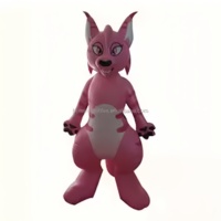 Poupée gonflable de chat de bande dessinée rose de PVC de BeiLe, mascotte gonflable d'équipement publicitaire