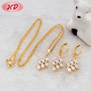ขายส่งเครื่องประดับแฟชั่นดีไซน์ใหม่ปี 2015 ชุบทอง 18K ราคาถูก ชุดเครื่องประดับเคลือบสีสำหรับผู้หญิง - Product Image 1