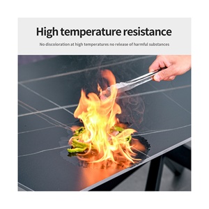 Mojia Nhà Sản Xuất Bằng Đá Cẩm Thạch Màu Đen Bàn Ăn 6 Chỗ Bàn Ăn 5ft 6ft <span class=keywords><strong>7ft</strong></span> Nặng Hình Chữ Nhật Bảng Cho Ngoài Trời - Product Image 3