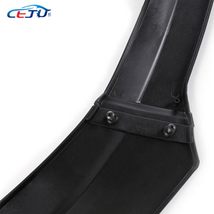 Matte Màu Đen ABS Phổ Phụ Kiện Xe Hơi Bộ Dụng Cụ Phụ Tùng Ô Tô Xe Trims Điều Chỉnh Phía Trước Bumper Spoiler Chin Lip Splitter Mở Rộng - Product Image 6