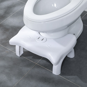 Toilet Footrest <b>Plastic</b> Non Slip Squat <b>Stool</b> For Adults And Kids White With Pig Face Design - Product Image 4