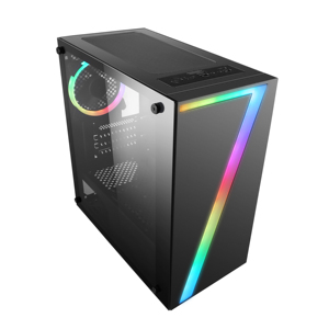 New Tempered Glass Micro <span class=keywords><strong>ATX</strong></span> trường hợp 2024 chất lượng tốt Máy tính để bàn văn phòng <span class=keywords><strong>ATX</strong></span> trường hợp PC Tủ gabinete với dải Led CE Quảng Đông - Product Image 3