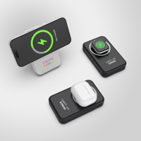 Power Bank Portabel Multi Wireless 20W Pengisian Cepat 10000mAh Penyimpanan Kartu Logo LED Baterai Magcore Pengisi Daya Tahan Air Luar Ruangan