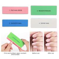 Mini lime à ongles jetable à 4 faces, bloc éponge de ponçage doux carré pour le polissage artistique, outil de ponçage des ongles