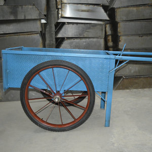 Cui Square Wheelbarrow 161x103x35cm Metal Tray 1 Wheel Construction Garden Cart - Product Image 3