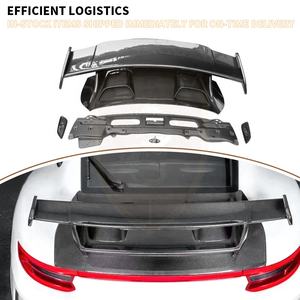 高性能ダブルデッキリアスポイラーポルシェ911 991.2 GT3ドライカーボンファイバーリア空力キット - Product Image 4