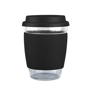 Tasse à <span class=keywords><strong>café</strong></span> en verre personnalisable, petite et Portable, avec couvercle, pour emporter lors d'un voyage - Product Image 3