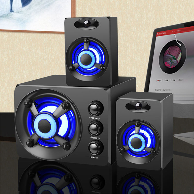 Mini 2.0 Speaker PC Accessories Gamer Lighting AUX 20 Desktop Portable USB RGB Speaker for PC Computer