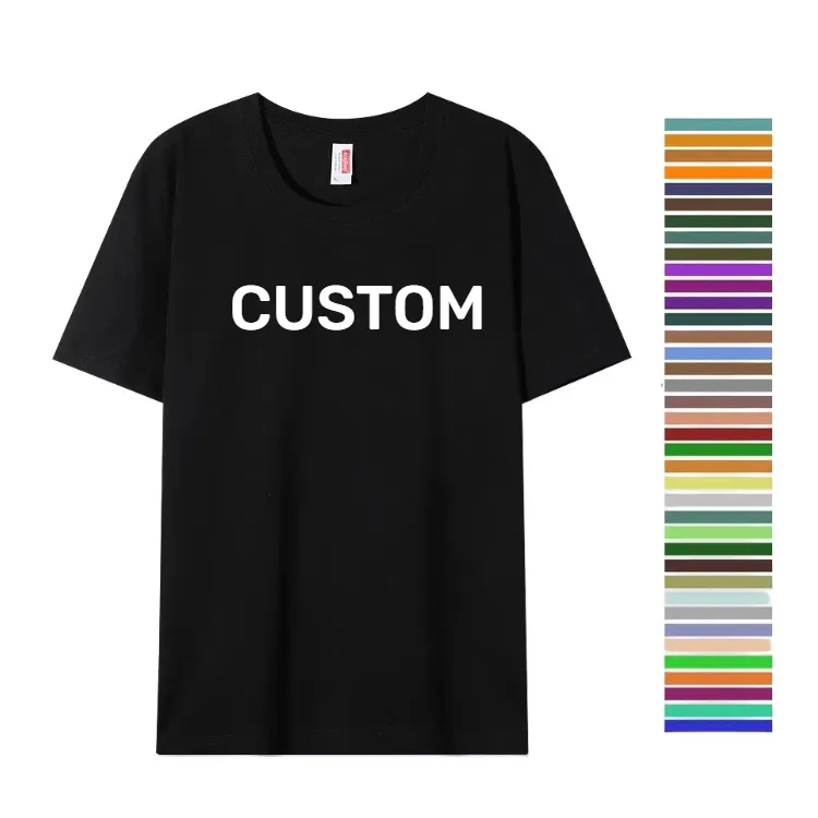 Custom Teeเสื้อ 220 Gsm 240 Gsmผ้าฝ้ายออกแบบโลโก้อะนิเมะTเสื้อผู้ผลิตสีขาวระเหิดเสื้อยืดJerseyเสื้อยืด