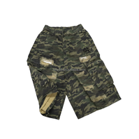 Shorts cargo camouflage pour homme, taille mi-haute, cordon élastique, poches déchirées, style streetwear, grande taille, bermudas