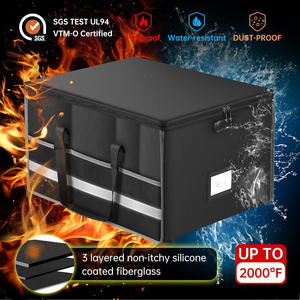 Organisateur de rangement pliable portable, multi-couches, ignifuge, boîte de rangement pour documents, serrure, boîte de classement pour documents légaux, lettres, motif - Product Image 4