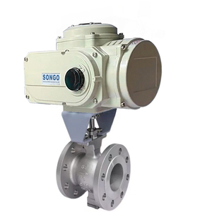 Vanne à boisseau sphérique motorisée étanche DN50 2 pouces 12V 24V en acier inoxydable SS304 avec bride en V - Product Image 1