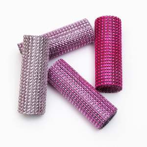 Strass di diamanti maglia di cristallo nastro di qualità scintillante Bling Wrap nastro sfuso rotolo fai da te artigianato decorazioni per feste 24 righe - Product Image 2