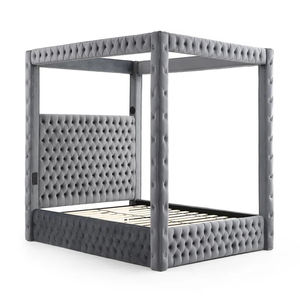 Pinzhi ชุดเฟอร์นิเจอร์ห้องนอนแบบสั่งทำของบ้านหรูหราเตียงขนาดคิงไซส์หุ้มหลังคาเตียงเดี่ยวชุดห้องนอนพร้อมลำโพง - Product Image 3